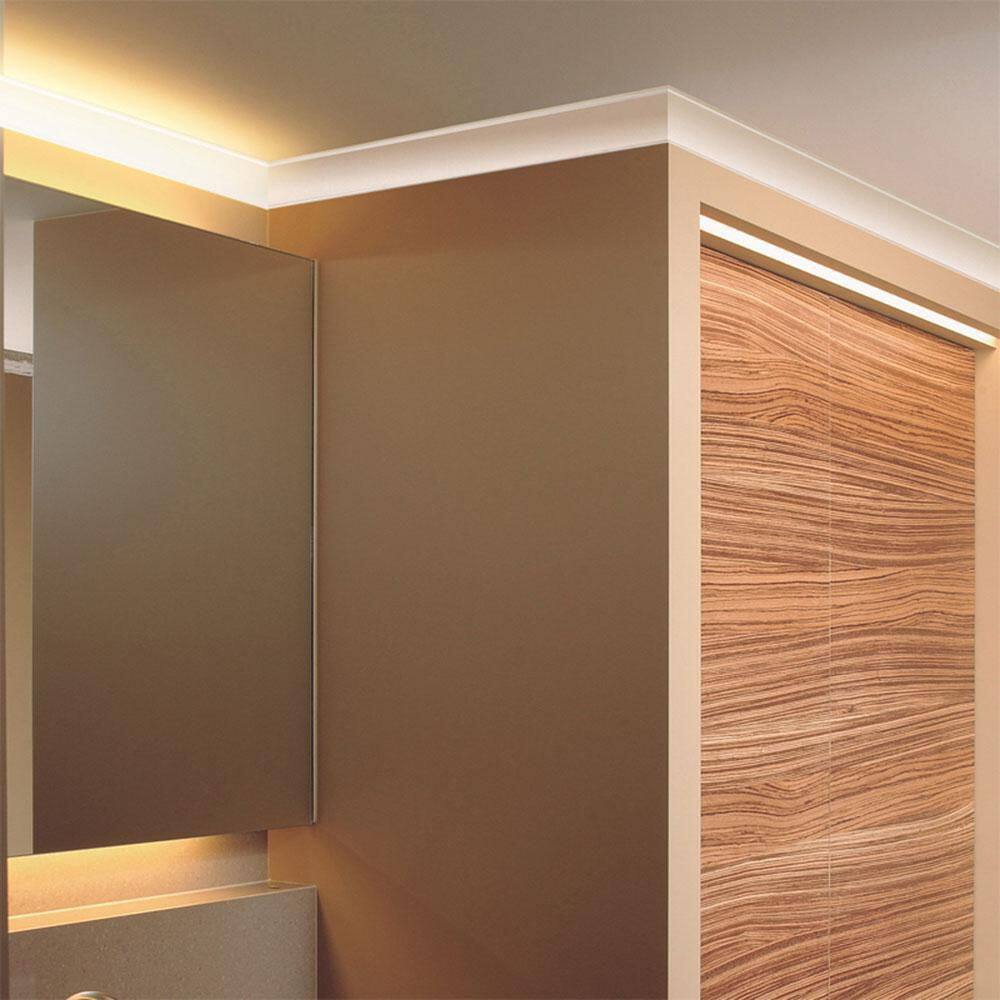Primed White Flexible Polyurethane Crown Moulding for Ceilings
