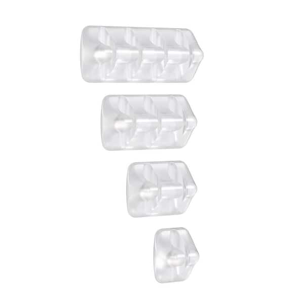 Clear Cable Clips Cord Holders Self Adhesive Organizer for Home Office Cubicle Car Desk Accessories 5 Packs 15 Slots