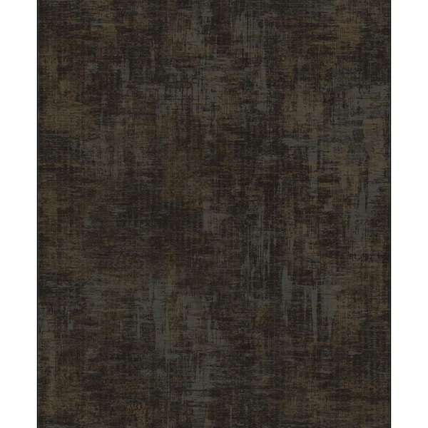 Unbranded Lustre Collection Black/Gold Distressed Plaster Metallic Finish Paper on Non-woven Non-pasted Wallpaper Sample
