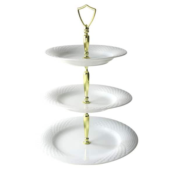 White porcelain cake clearance stand