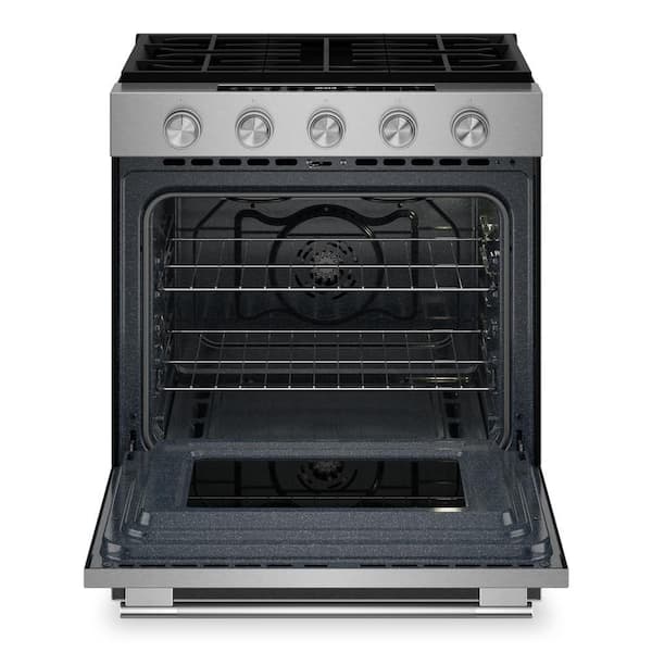 30 in. 5 Element Slide-In Gas Range in Fingerprint Resistant Stainless Steel with Convection Cooking Modes