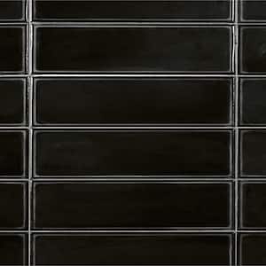 Stacy Garcia Olimar Nero 3.93 in. x 15.74 in. Polished Porcelain Wall Tile (7.74 sq. ft./Case)