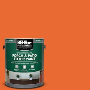 1 gal. #220B-7 Electric Orange Low-Lustre Enamel Interior/Exterior Porch and Patio Floor Paint