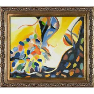 "Delight Reproduction with Baroque Antique Gold" by Helena Wierzbicki Framed Abstract Oil Painting 25.5 in. x 25.5 in.