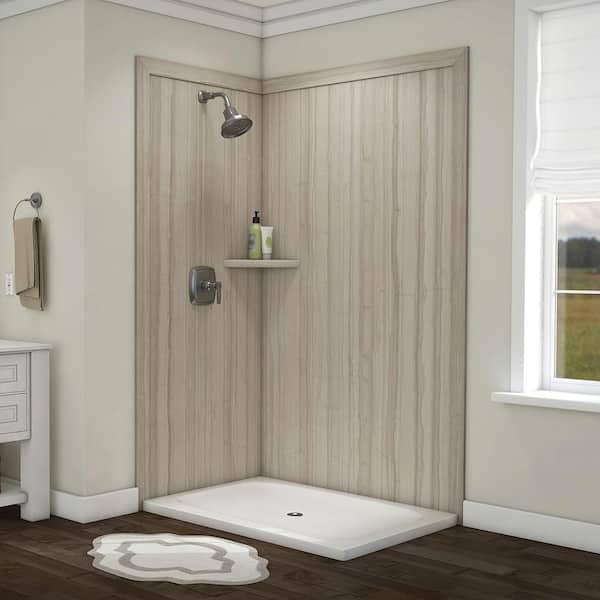 FlexStone Elegance 36 in. x 48 in. x 80 in. 7Piece Easy Up Adhesive