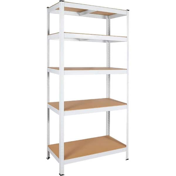 White Heavy Duty Shelves Organization Multipurpose Shelf Warehouse Basement Pantry Organizer