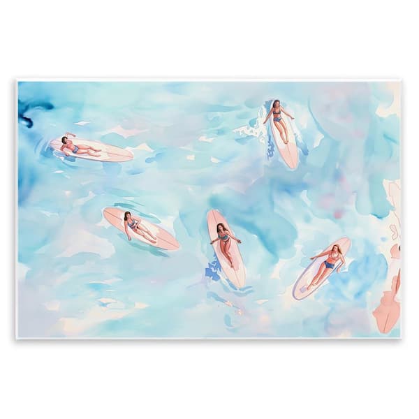 Surfer Girls on Sea by Arlington Prints Unframed People Graphic Art Print 10 in. x 15 in.