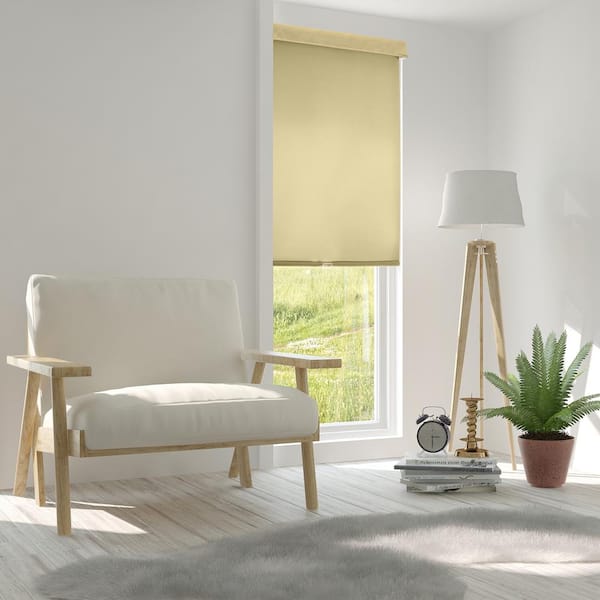 Chicology Snap-N'-Glide Corldess Mountain Almond Light Filtering Light Filtering Best for Kids Polyester Roller Shade