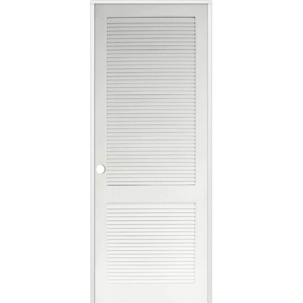 Krosswood Doors 28 in. x 96 in. Primed MDF 2 Panel Right Hand Prehung