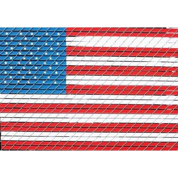 Pexco 4 ft. x 6 ft. American Flag Chain Link Fence Slat Kit