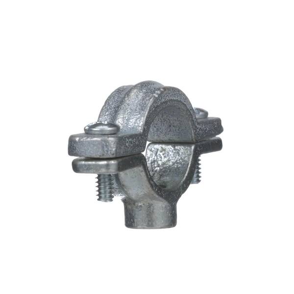 4 in. Hinged Split Ring Pipe Hanger in Galvanized Malleable Iron