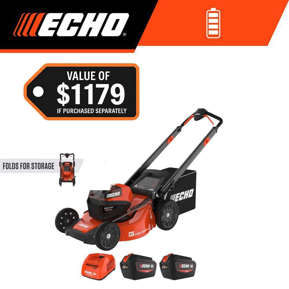 ECHO 21 in. 56-Volt Cordless Battery Walk Behind Push Lawn Mower