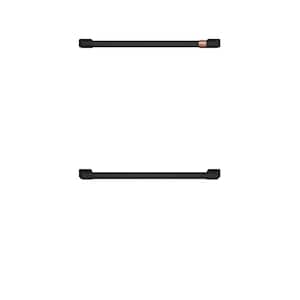 27 in. Double Wall Oven Handle Kit in Flat Black