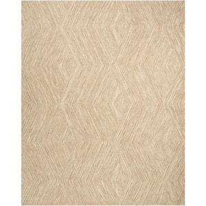 Graceful Taupe 9 ft. x 12 ft. Geometric Contemporary Area Rug