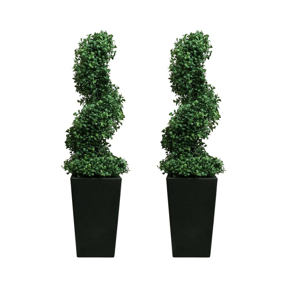 LYUPICA tour インテリアスタンド 1800mm Vitalismo 2ft. Artificial Boxwood Spiral Topiary Trees w/Black