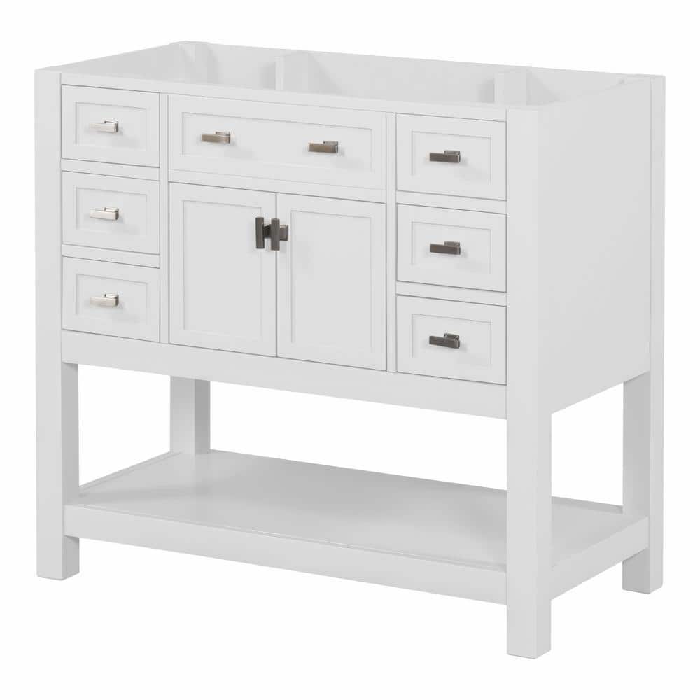36 in. W x 18 in. D x 33 in. H Bath Vanity Cabinet without Top in White