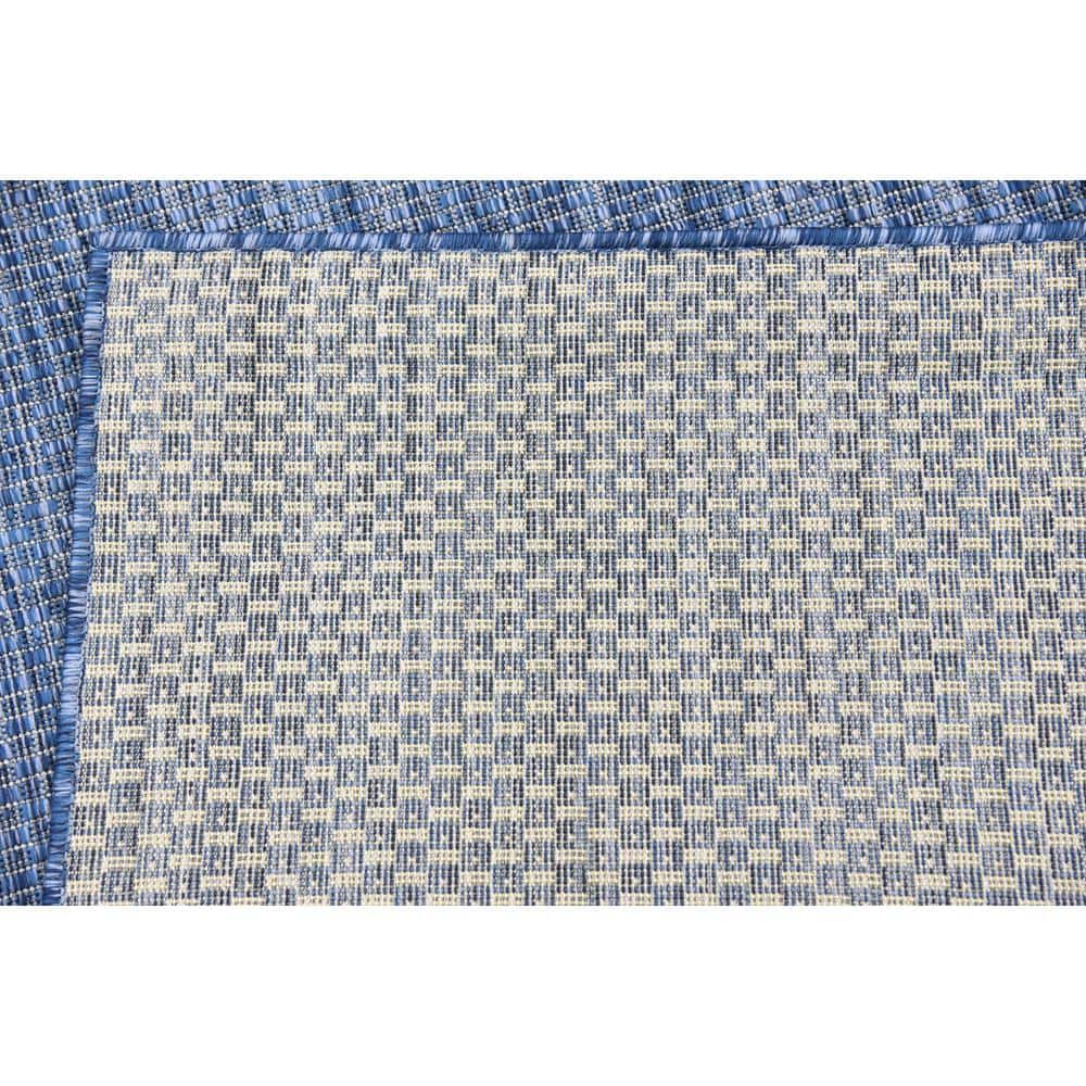 Navy Blue Flat Woven Outdoor Area Rug