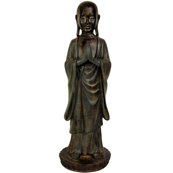 Oriental Furniture Oriental Furniture 22 in. Standing Japanese Zen Monk Decorative Statue