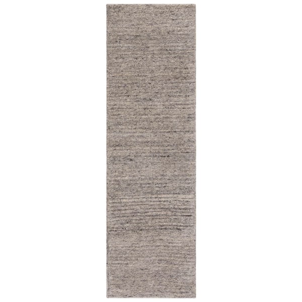 SAFAVIEH Himalaya Light Grey 2 ft. x 8 ft. Solid Color Runner Rug