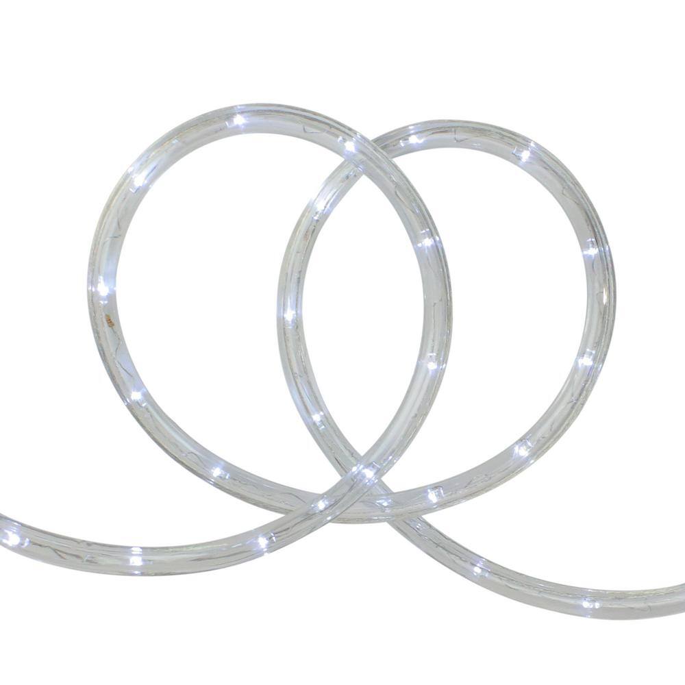 18 ft Warm White LED Outdoor Rope Lights with Clear Tube