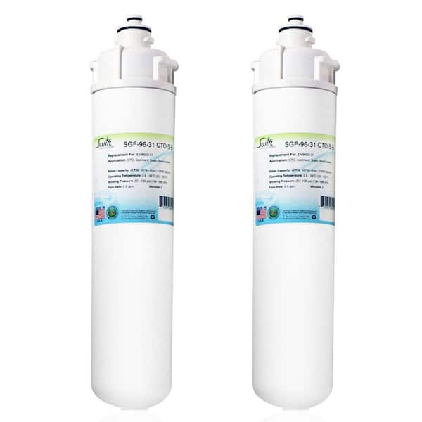 Swift Green Filters SGF-96-31 CTO-S-B Compatible Commercial Water Filter for EV9693-31,9655-11,9693-21, Made in USA (2 Pack).