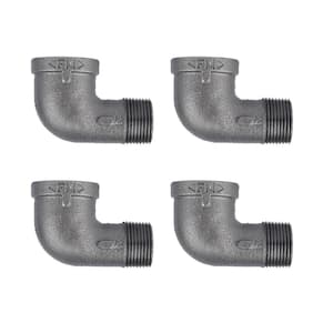 1 in. Black Iron 90 Degree Street Elbow Fitting (4-Pack)