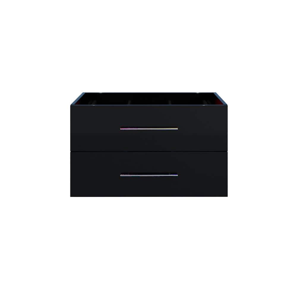 Napa 36 in. W x 22 in. D x 21 in. H Single Sink Bath Vanity Cabinet without Top in Glossy Black, Wall Mounted price history on PriceWatchPro