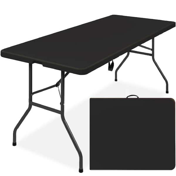 6 ft 300 lb Folding Table Indoor Outdoor Portable Black 1 Piece