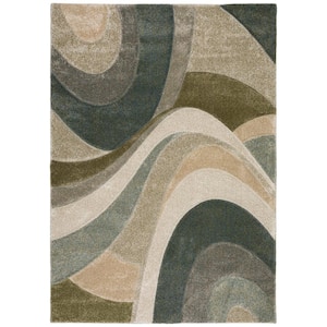 Carmona 9 ft. 10 in. x 13 ft. 2 in. Green Abstract Rug