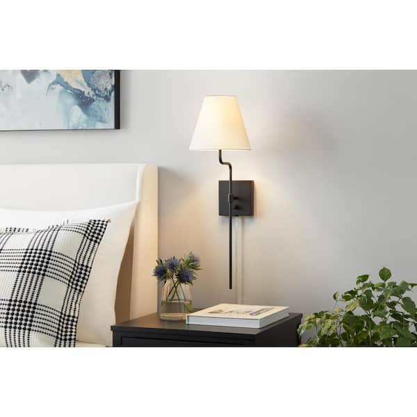 Fanelle 8 in. 1-Light Matte Black Wall Sconce