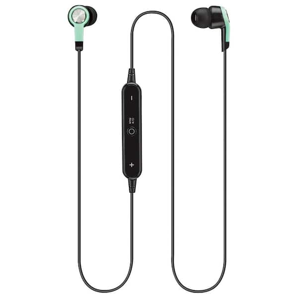iLive Bluetooth Wireless Earbuds with In-Line Volume Controls, Mint Teal