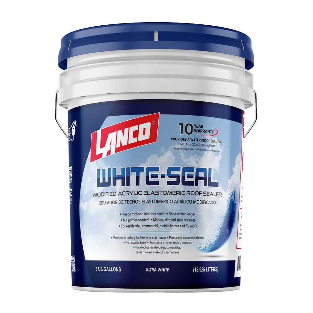 Lanco White-Seal 5 Gal. Acrylic Elastomeric White Reflective Roof