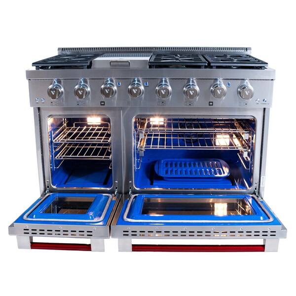 VEZENI Randolph Pro 48 in. 5-German Brass Burners Freestanding
