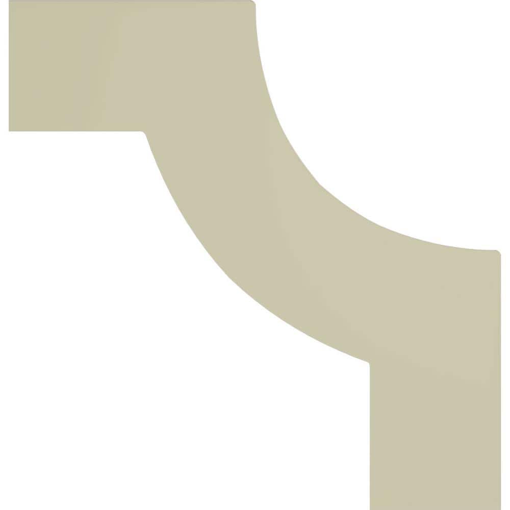 8" White Polyurethane Rope Panel Moulding Corner
