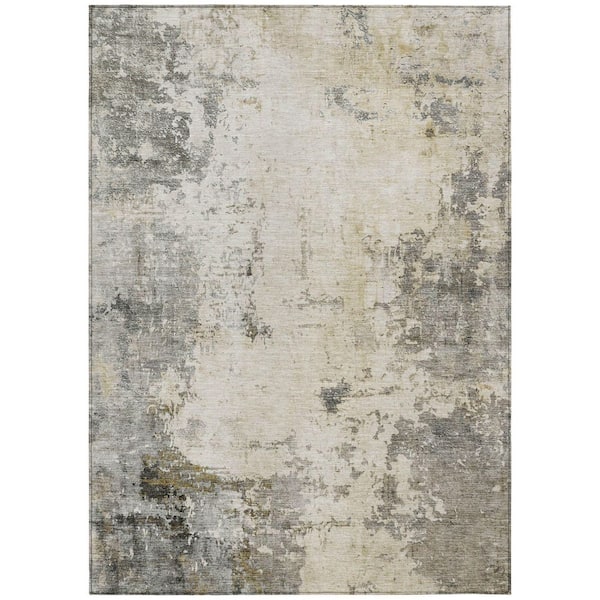 Addison Rugs Chantille Machine Washable Indoor/Outdoor Abstract ACN2022 Pewter 9 ft. x 12 ft. Area Rug