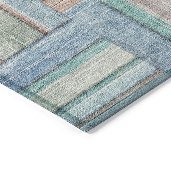 Chantille Machine Washable Indoor/Outdoor Abstract ACN2285 Denim 10 ft. x 14 ft. Area Rug