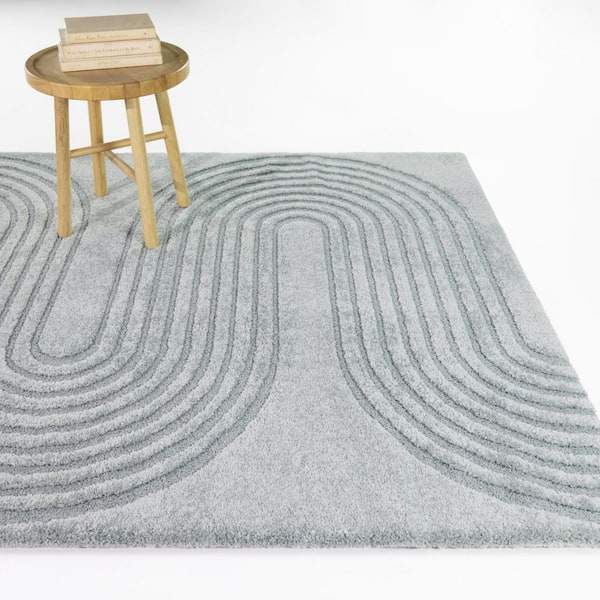 Carrick Teal 7 ft. 10 in. x 10 ft. Modern Arches Area Rug
