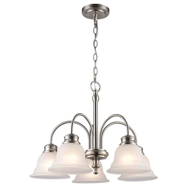 Project Source Brushed Nickel Modern/Contemporary Frosted Glass Bell Pendant Light Project Source Brushed Nickel Modern/Contemporary Frosted Glass Bell Pendant Light