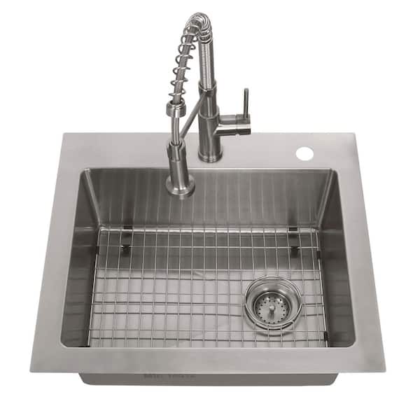 Brushed Stainless Steel Glacier Bay Drop In Kitchen Sinks Vdr2522a1sa1 64 600 