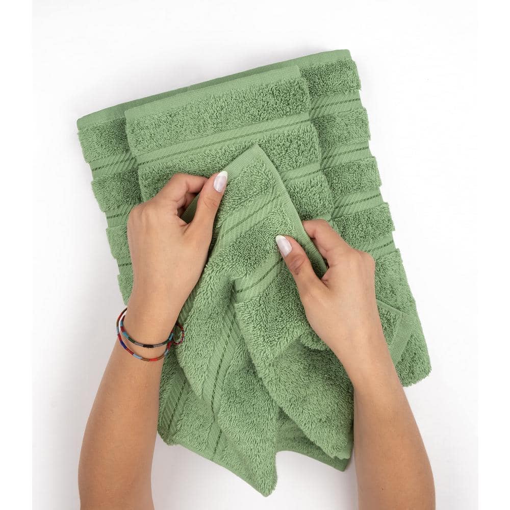 Sage Green Turkish Cotton 6-Piece Towel Set