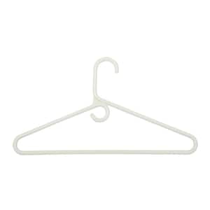 White Plastic Heavy Duty Tubular Hangers 18-Pack