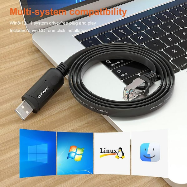 Charger Kit Câble De Console Ftdi Usb À Rj45 Pour Routeur Cisco Et