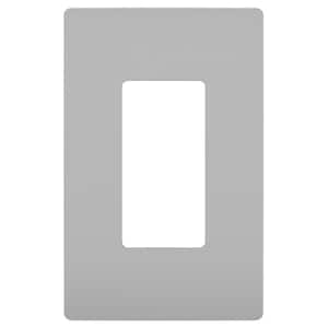 radiant 1-Gang 1-Decorator/Rocker Screwless Wall Plate, Gray (1-Pack)