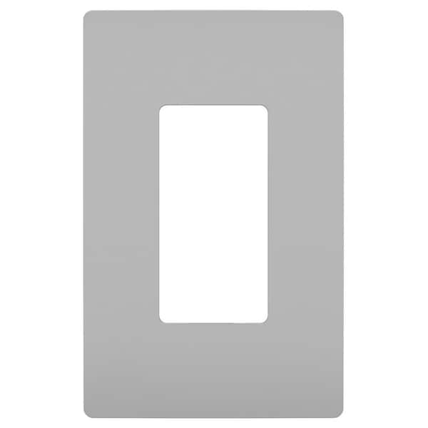 radiant 1-Gang 1-Decorator/Rocker Screwless Wall Plate, Gray (1-Pack)