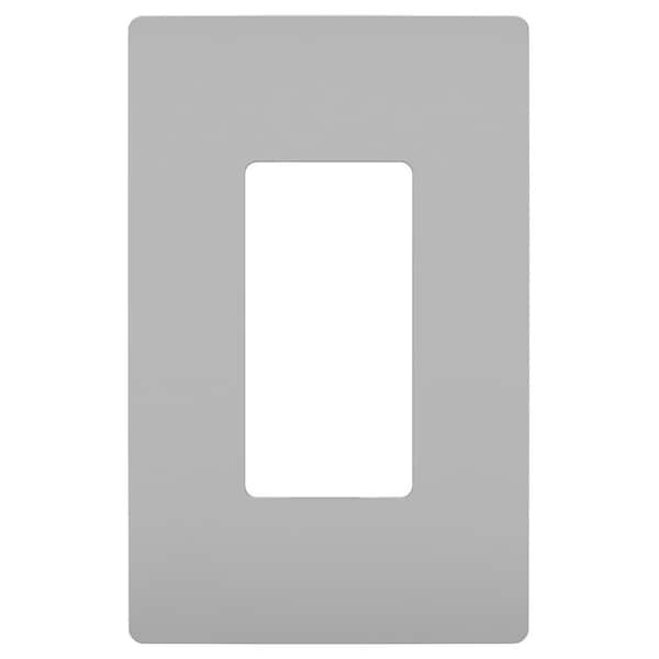 Legrand radiant 1-Gang 1-Decorator/Rocker Screwless Wall Plate, Gray (1-Pack)