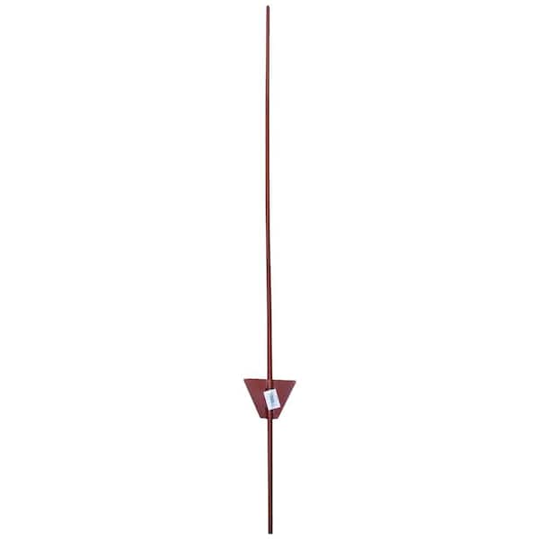 YARDGARD 2 in. x 2 in. x 4 ft. Galvanized Steel Red Electric Fence Post