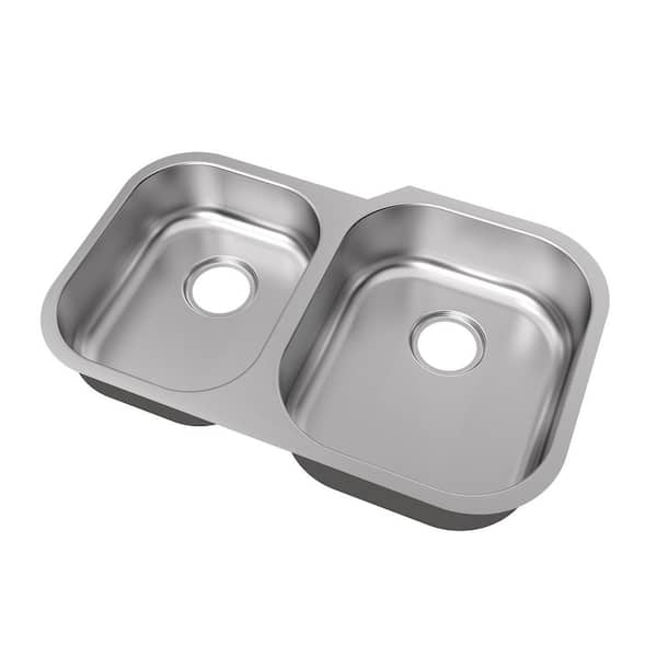 CHESHIRE 31.5 in. Undermount 40/60 Double Bowl 18 Gauge Stainless