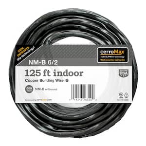 125 ft. 6/2 Black Stranded CerroMax SLiPWire Copper NM-B Wire