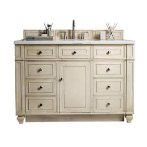 Bristol 48 in. W x 23.5 in.D x 34 in. H Single Bath Vanity in Vintage Vanilla with Solid Surface Top in Arctic Fall