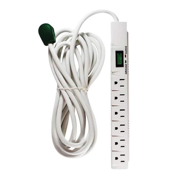GoGreen Power 6 Outlet Surge Protector w/ 15 ft. Heavy Duty Cord